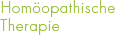 Homöopathische 
		Therapie